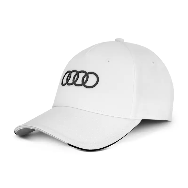 Original Audi Cap Basecap Baseballkappe Ringe Logo Baseballcap Mütze weiß 3132402610 Versand Am Gleichen Tag