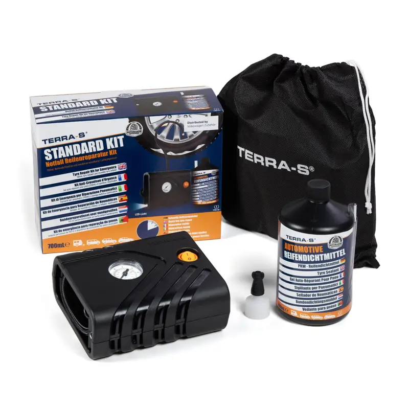 Begrenztes Angebot Original VW Reifenpannenset Luftkompressor Dichtmittel 700ml Reifenreparatur Kit 5H0071211B