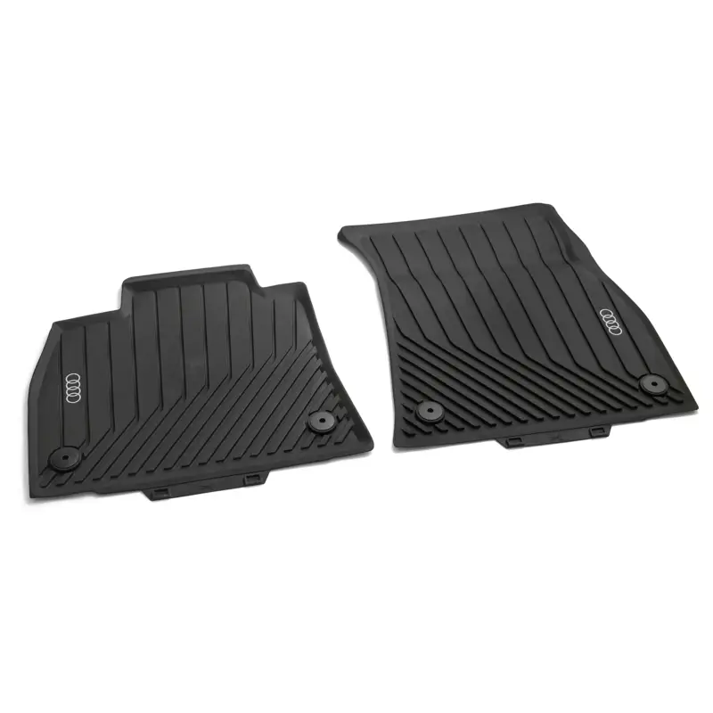 Bestpreis Original Audi Gummi Fußmatten vorn Gummimatten Ringe Logo Allwettermatten schwarz 4KL061501B041