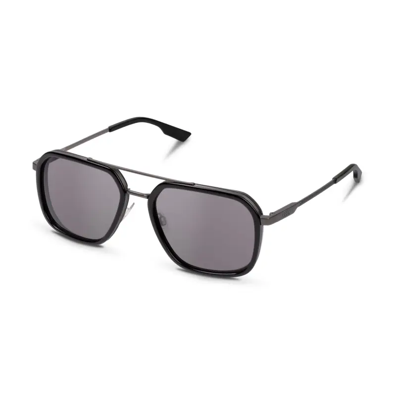 Super-Preis Original Audi Sonnenbrille Herren Brille Ringe Logo schwarz/gunmetal 3112600100
