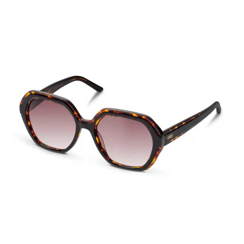 Preiswert Original Audi Sonnenbrille Damen Brille Ringe Logo schwarz/havanna 3112600200