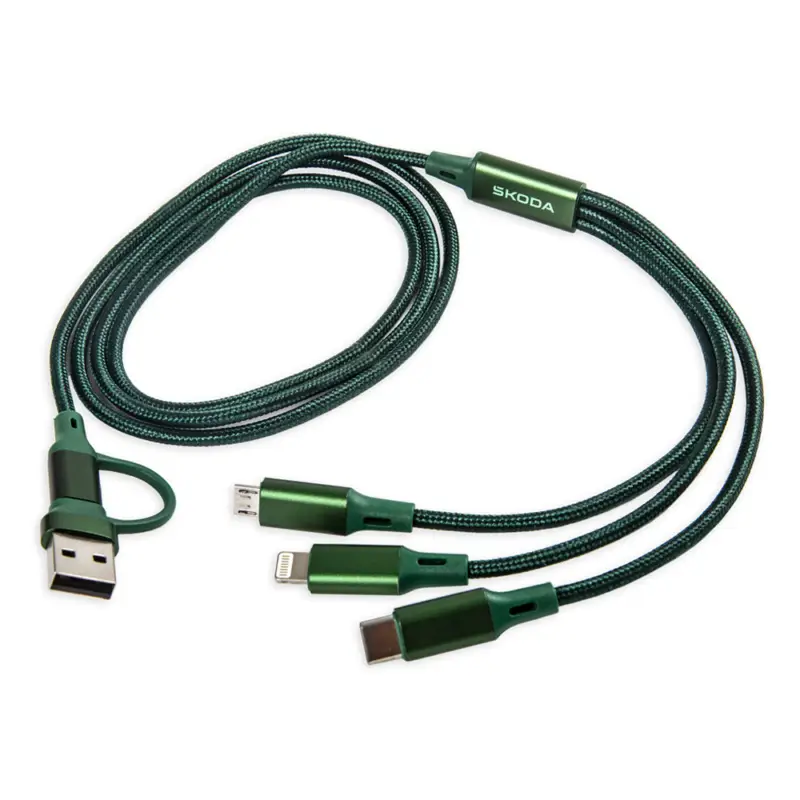 Original Skoda USB Ladekabel 4in1 Verbindungskabel Lightning Kabel Adapter 6U0051445 Bestseller