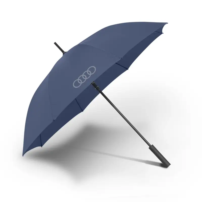 Original Audi Regenschirm Stockschirm Ringe Logo Automatik Schirm blau 3122600120 Direkt Vom Hersteller