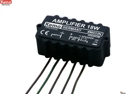 18Watt Universal Verstärkermodul 8V - 20V DC M033N Kemo Garantierte Lieferung