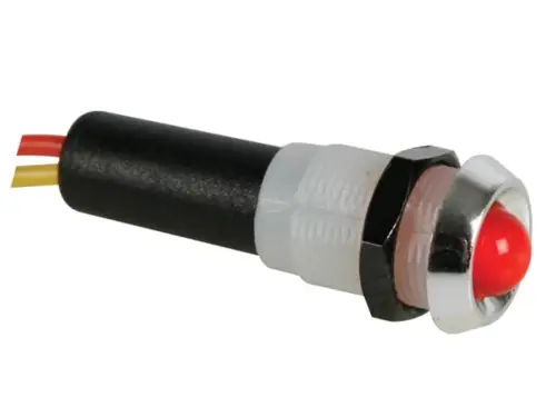 Blinkende rote LED für 12V DC mit Fassung und Kabel Alarmblinker für KFZ, Camping & LKW Sonderangebot
