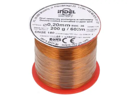 (0,03 EUR pro 1m) Kupferlackdraht Kupferdraht Lackdraht KL002 0,20mm ca 200g auf Spule ca 602m Neue Kollektion