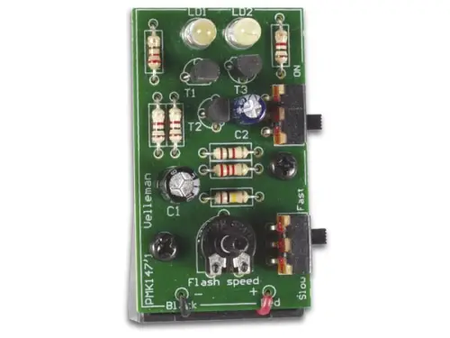 Abverkauf LED Stroboskop Blinker mit 2 weißen LEDs 9V MK147 Velleman Bausatz WHADDA WSL147