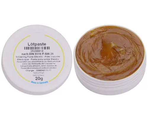 Top-Angebot (197,50 EUR pro 1kg) Lötpaste E Iso-Flux lussmittel zum Weichlöten Dose 20g