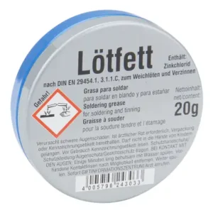 (247,50 EUR pro 1kg) Lötfett zum Weichlöten und Verzinnen 20g Finale Aktion