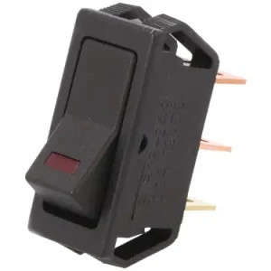 Preisknaller Wippenschalter schwarz inkl roter Kontrolleuchte OFF - ON für 12V DC max 20A