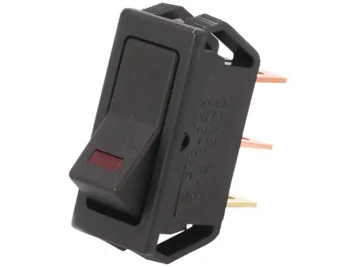 Preisknaller Wippenschalter schwarz inkl roter Kontrolleuchte OFF - ON für 12V DC max 20A