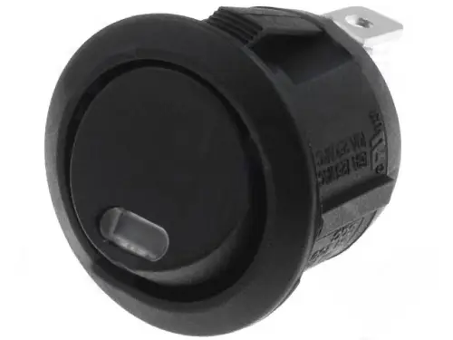 Wippentaster Taster rund mit Kontrolleuchte rot für 12V DC Bestpreis