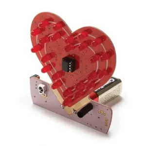 Blinkendes LED Herz mit 24 roten LEDs Version 2 Bausatz Velleman WHADDA WSL213 Garantierte Lieferung