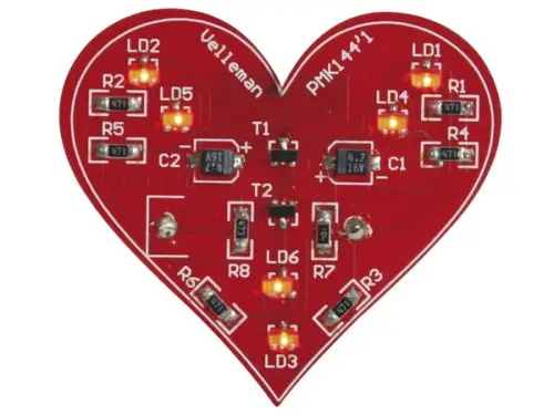 Blinkendes SMD-Herz MK144 Velleman Bausatz WHADDA WSSA144 Mega-Angebot